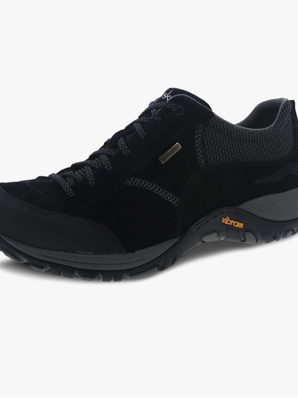 Dansko Black Men's Suede Lace-Up Sneaker with Vibram